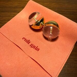 Cult Gaia Gold and Clear Earrings
